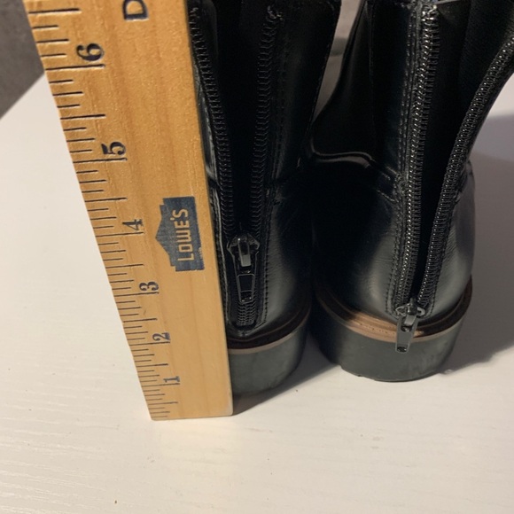 Black Leather Women's ESPRITE Ankle Boots Size 10 - Picture 7 of 9